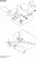 ENSEMBLE LEVIERS   POIGNEES pour Suzuki INTRUDER 1500 2014
