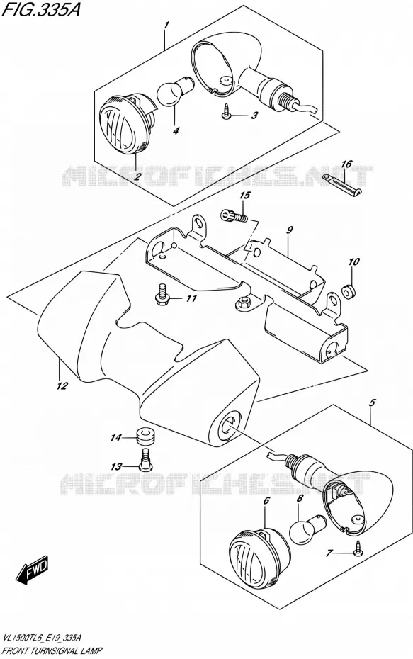 CLIGNOTANTS AVANT Suzuki MOTO 1500 INTRUDER 2016  VL1500T L6 (E19)