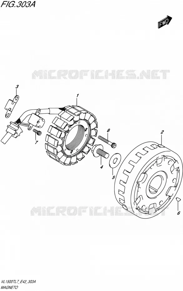 ALLUMAGE ROTOR - STATOR Suzuki MOTO 1500 BOULEVARD 2017  VL1500T L7 (E43)