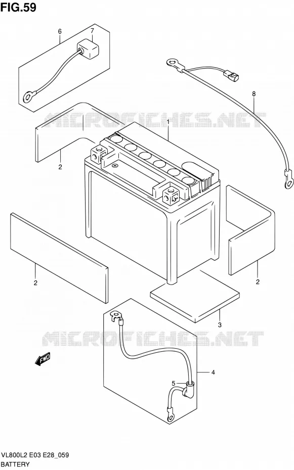 BATTERIE Suzuki MOTO 800 VOLUSIA 2012  VL800 L2/VL800T L2/VL800C L2