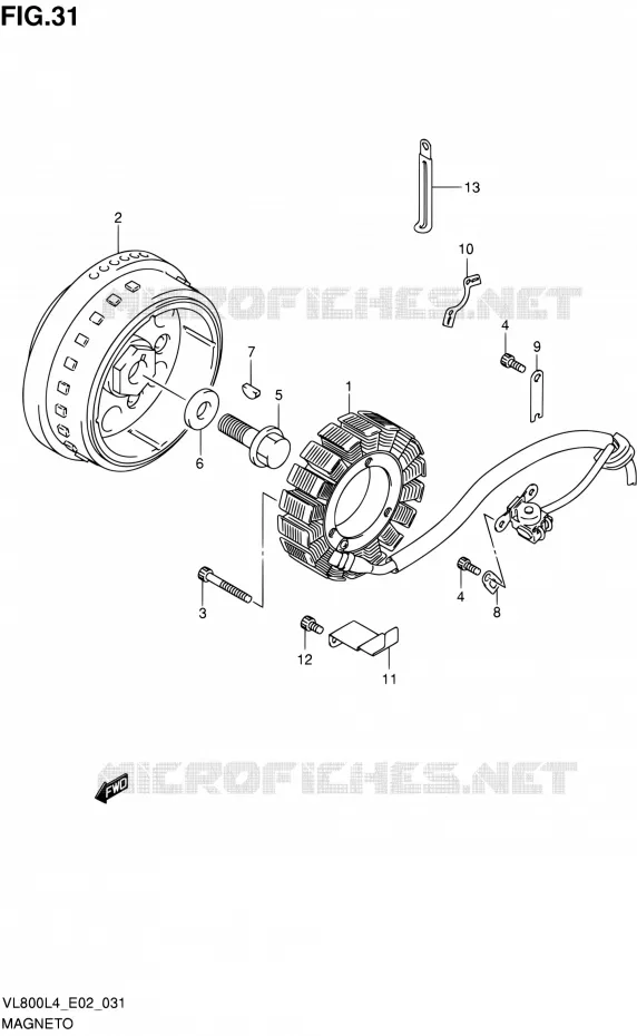 ALLUMAGE ROTOR - STATOR Suzuki MOTO 800 INTRUDER 2014  VL800 L4 (E19)