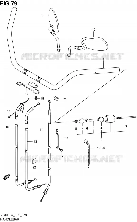 GUIDON Suzuki MOTO 800 INTRUDER 2014  VL800 L4 (E19)