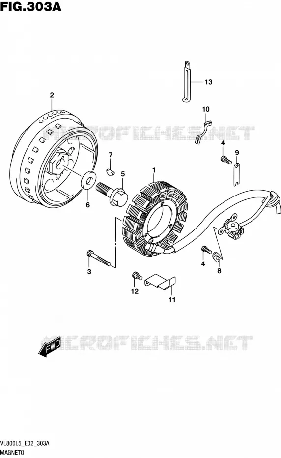 ALLUMAGE ROTOR - STATOR Suzuki MOTO 800 INTRUDER 2015  VL800 L5 (E02)