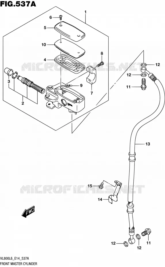MAITRE CYLINDRE AVANT Suzuki MOTO 800 INTRUDER 2016  VL800 L6 (E14)