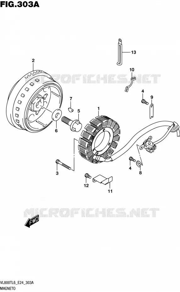 ALLUMAGE ROTOR - STATOR Suzuki MOTO 800 BOULEVARD 2016  VL800T L6 (E24)