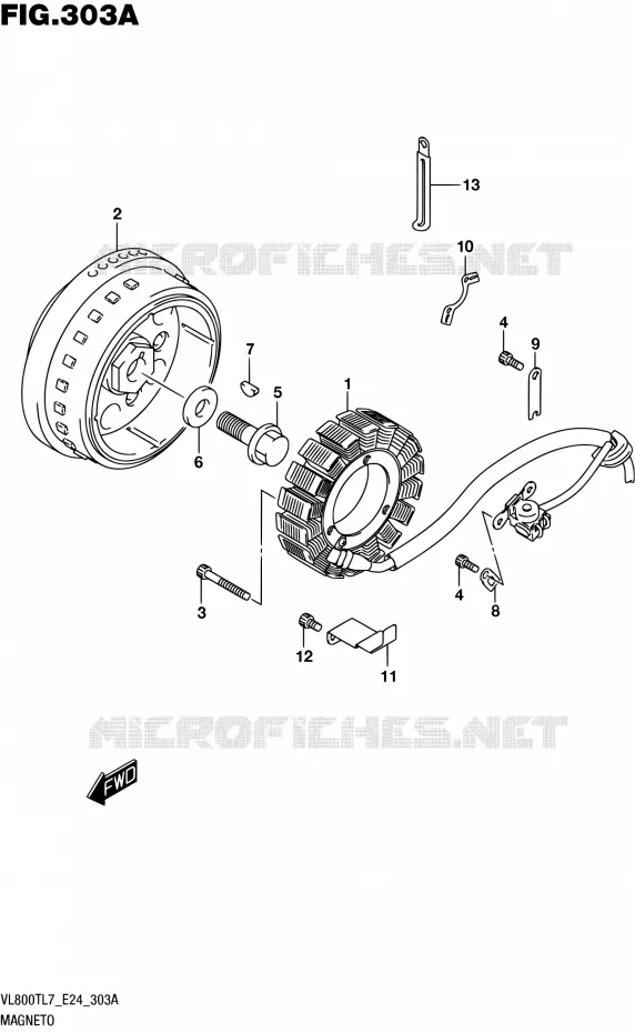 ALLUMAGE ROTOR - STATOR Suzuki MOTO 800 BOULEVARD 2017  VL800T L7 (E24)