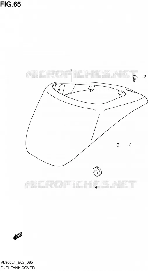 RESERVOIR D'ESSENCE - COUVERCLES Suzuki MOTO 800 INTRUDER 2014  VL80UE L4 (E19)