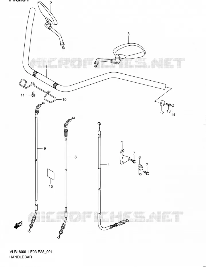 GUIDON Suzuki MOTO 1800 INTRUDER 2011  VLR1800 L1/VLR1800T L1 (E03,E28,E33)