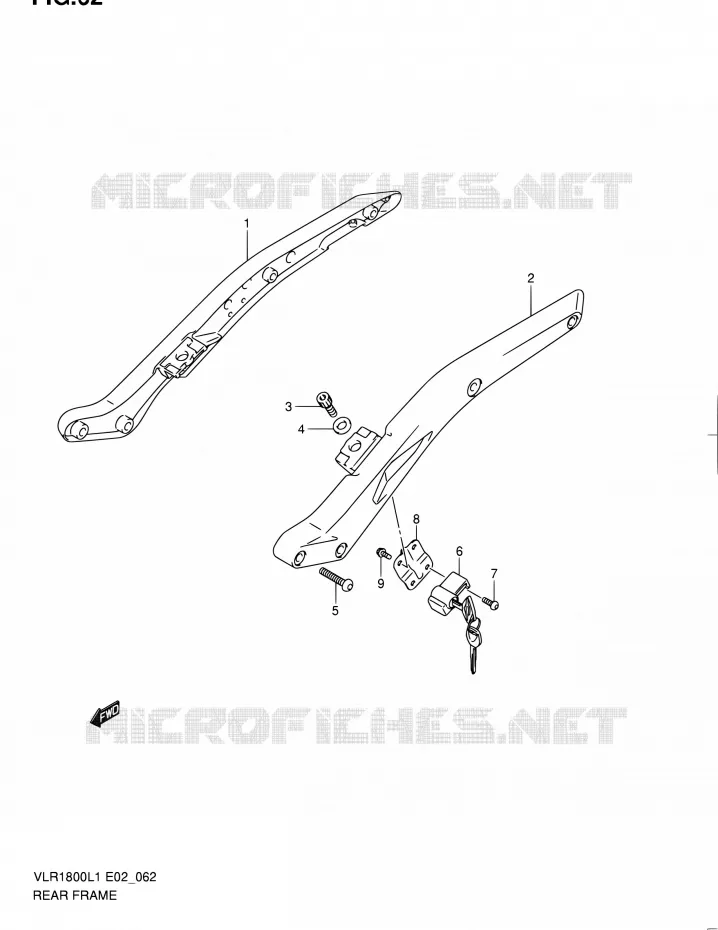 BOUCLE ARRIERE Suzuki MOTO 1800 INTRUDER 2011  VLR1800T L1 (E02,E19,24)