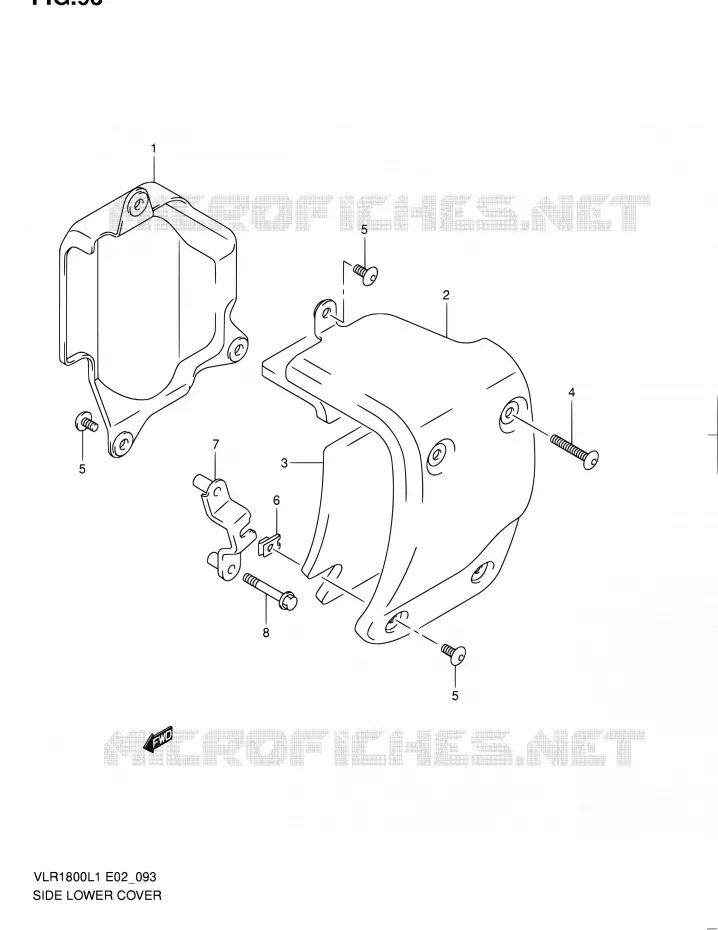 COUVERCLE LATERAL INFERIEUR Suzuki MOTO 1800 INTRUDER 2011  VLR1800T L1 (E02,E19,24)