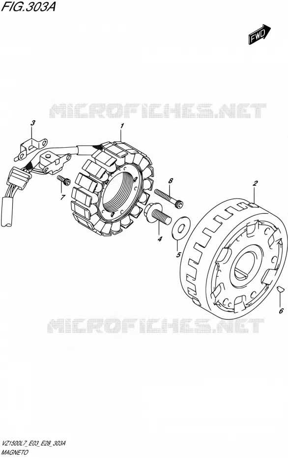 ALLUMAGE ROTOR - STATOR Suzuki MOTO 1500 BOULEVARD 2017  VZ1500 L7 (E03,E28,E33)