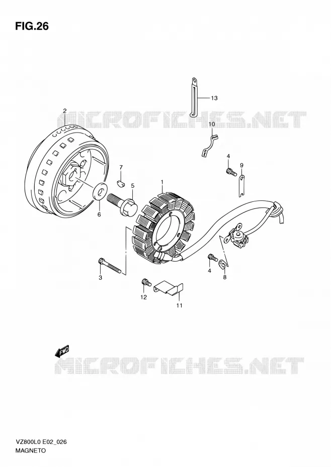 ALLUMAGE ROTOR - STATOR Suzuki MOTO 800 MARAUDER 2010  VZ800 L0 (E24)