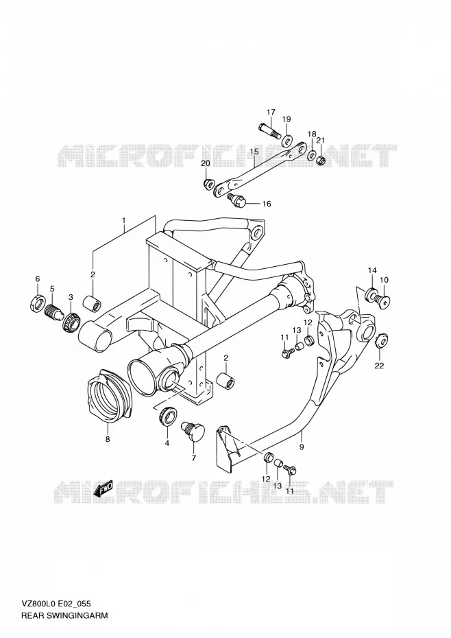 BRAS OSCILLANT ARRIERE Suzuki MOTO 800 MARAUDER 2010  VZ800 L0 (E24)