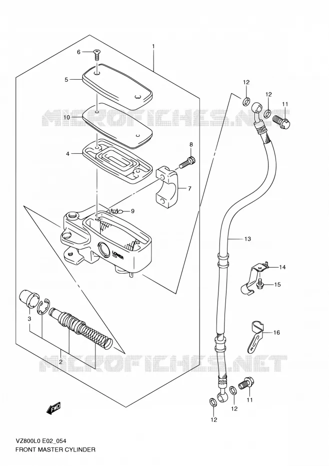 MAITRE CYLINDRE AVANT Suzuki MOTO 800 MARAUDER 2010  VZ800 L0 (E24)
