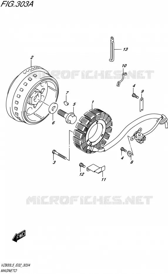 ALLUMAGE ROTOR - STATOR Suzuki MOTO 800 INTRUDER 2015  VZ800 L5 (E19)