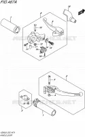 ENSEMBLE LEVIERS   POIGNEES pour Suzuki MARAUDER 800 2016