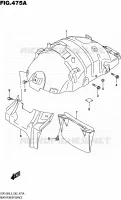 SUPPORT GARDE BOUE ARRIERE pour Suzuki INTRUDER 1800 2015