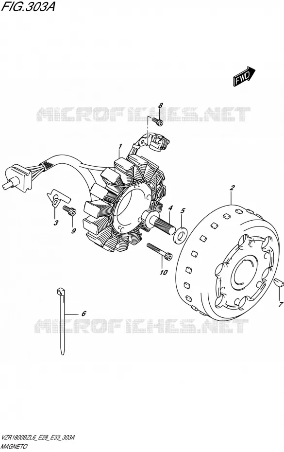ALLUMAGE ROTOR - STATOR Suzuki MOTO 1800 BOULEVARD 2016  VZR1800BZ L6 (E03,E28,E33)