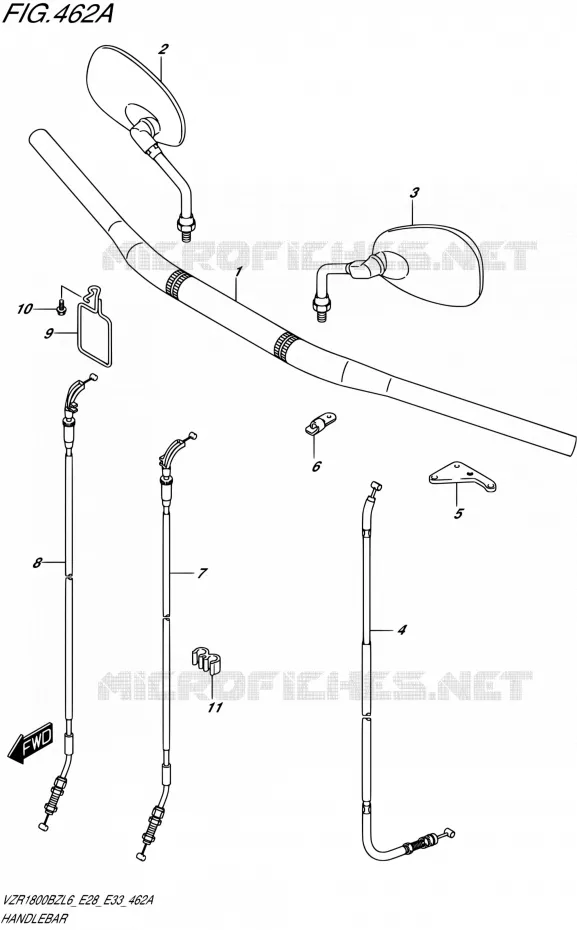 GUIDON Suzuki MOTO 1800 BOULEVARD 2016  VZR1800BZ L6 (E03,E28,E33)