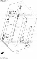 FOURCHE (VZR1800L6 E99) pour Suzuki BOULEVARD 1800 2016