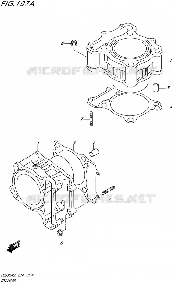 CYLINDRE Suzuki MOTO 650 V-STROM 2018  DL650AL8 E14