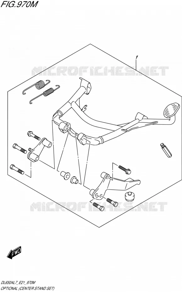 OPTIONSL (CENTER STAND SET) Suzuki MOTO 650 V-STROM 2017  DL650AL7 E21