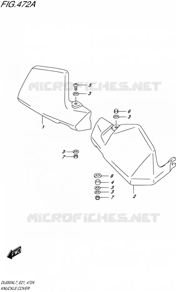 PROTEGES MAINSDL650XAL7 E21) Suzuki MOTO 650 V-STROM 2017  DL650AL7 E21