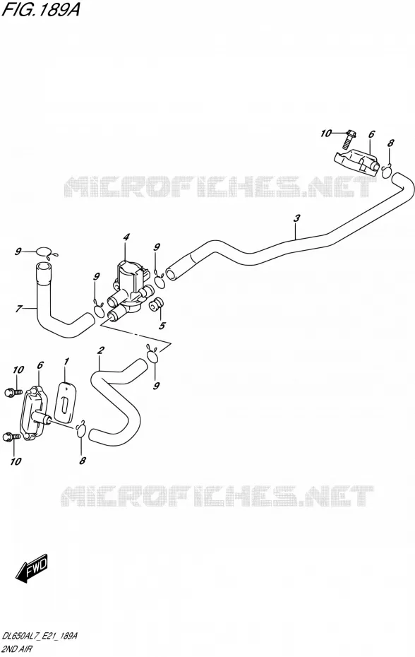 SYSTEME RECYCLAGE GAZ ECHAPPEMENT Suzuki MOTO 650 V-STROM 2017  DL650XAL7 E21