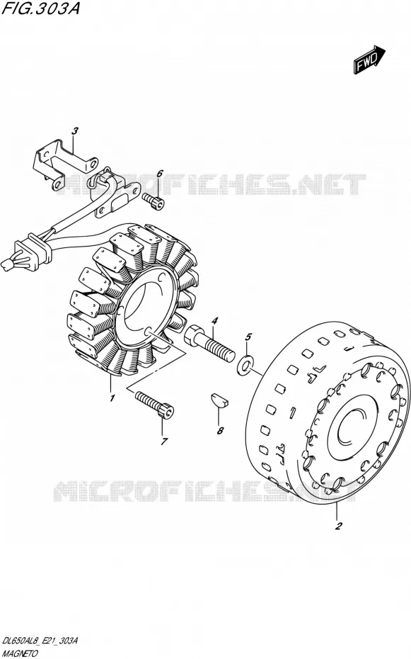 ALLUMAGE ROTOR - STATOR Suzuki MOTO 650 V-STROM 2018  DL650A L8 E21