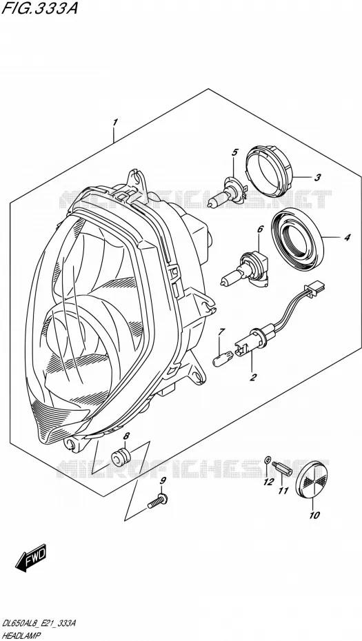 PHARE Suzuki MOTO 650 V-STROM 2018  DL650A L8 E21