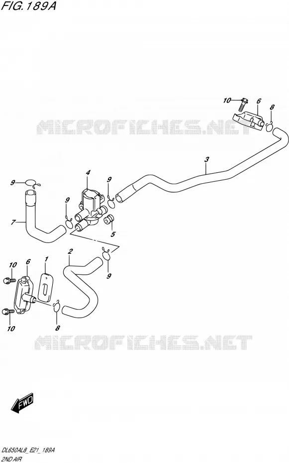 SYSTEME RECYCLAGE GAZ ECHAPPEMENT Suzuki MOTO 650 V-STROM 2018  DL650A L8 E21