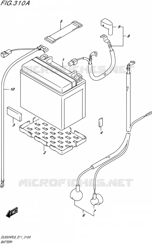 BATTERIE Suzuki MOTO 650 V-STROM 2018  DL650AP L8 (E11)