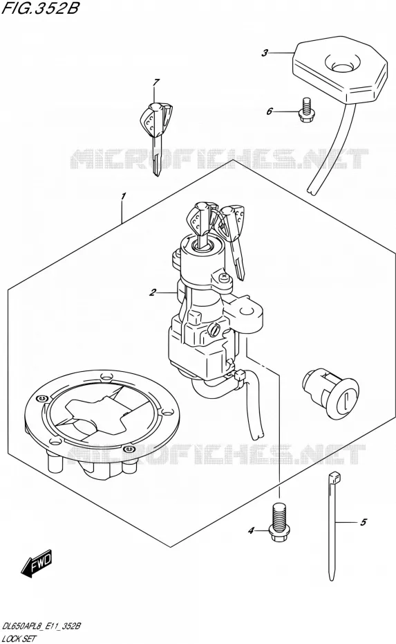 KIT SERRURE Suzuki MOTO 650 V-STROM 2018  DL650AP L8 (E11)