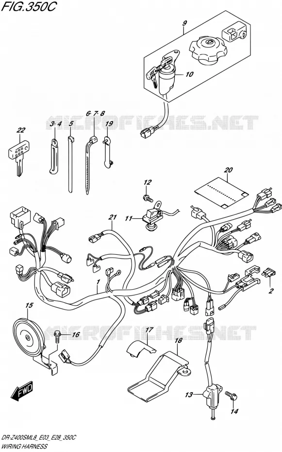 FAISCEAU ELECTRIQUE-Z400SML8 E33) Suzuki MOTO 400 DR-ZSM 2018  DR-Z400SML8 (E03,E28,P33)