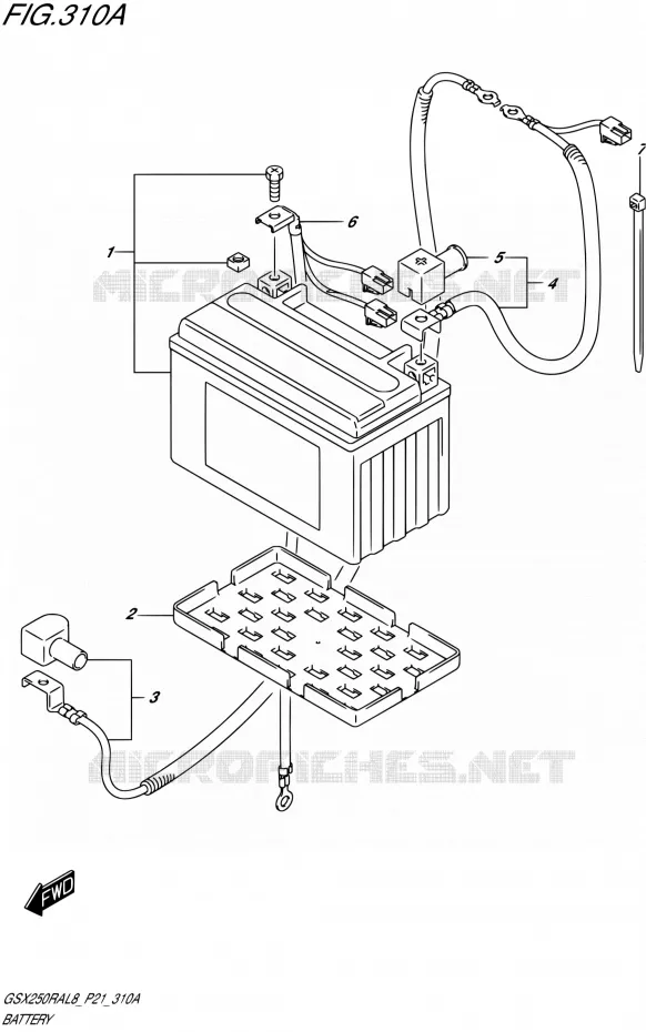 BATTERIE Suzuki MOTO 250 GSX-R 2018  GSX250RA L8/GSX250RZA L8 P21