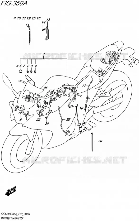 FAISCEAU ELECTRIQUE Suzuki MOTO 250 GSX-R 2018  GSX250RA L8/GSX250RZA L8 P21
