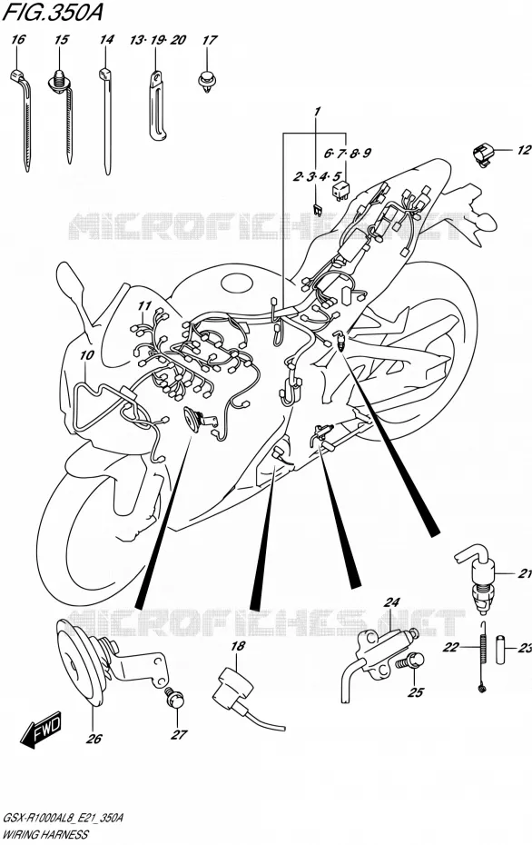 FAISCEAU ELECTRIQUEX-R1000AL8 E21) Suzuki MOTO 1000 GSX-R 2018  GSX-R1000AL8 E21
