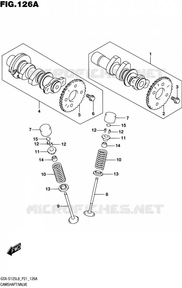 ARBRE A CAMES - VALVE Suzuki MOTO 125 GSX-S 2018  GSX-S125L8 P21