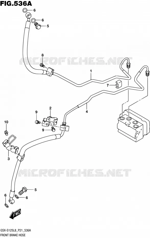 DURITE DE FREIN AVANT Suzuki MOTO 125 GSX-S 2018  GSX-S125L8 P21