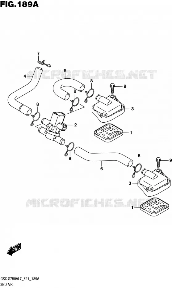 SYSTEME RECYCLAGE GAZ ECHAPPEMENT Suzuki MOTO 750 GSX-S 2017  GSX-S750AL7 E21