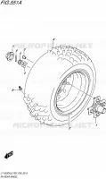 ROUE ARRIERE DROITE pour Suzuki KINGQUAD 500 2018