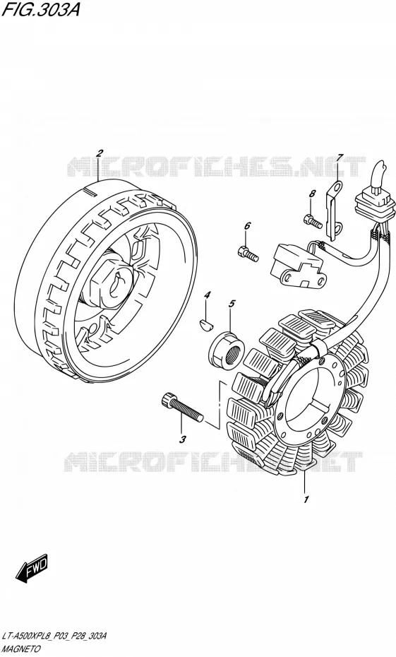 ALLUMAGE ROTOR - STATOR Suzuki QUAD 500 KINGQUAD 2018  LT-A500XP L8 (P03)