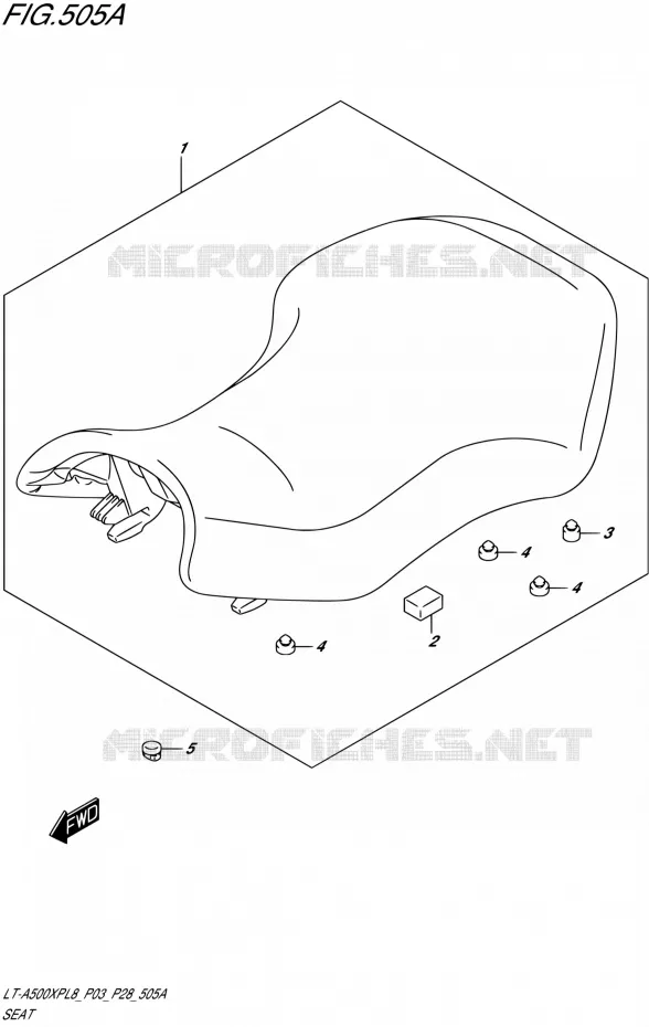 SELLE Suzuki QUAD 500 KINGQUAD 2018  LT-A500XP L8 (P03)