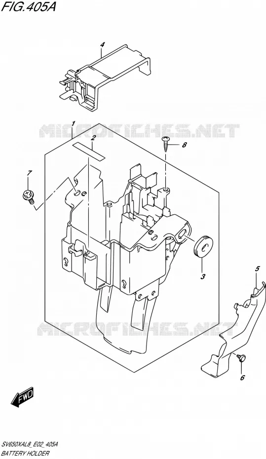 BAC A BATTERIE - OUTILS Suzuki MOTO 650 SV 2018  SV650XAL8 E02