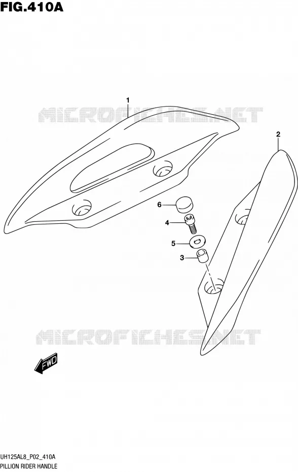SUPPORT DOSSERET Suzuki SCOOTER 125 BURGMAN 2018  UH125AL8 P02