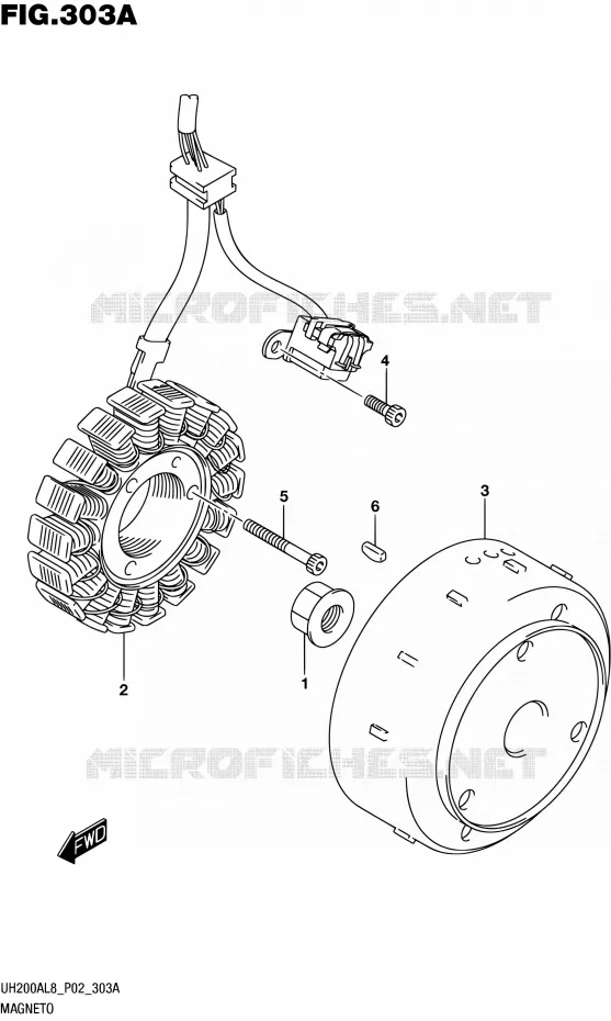 ALLUMAGE ROTOR - STATOR Suzuki SCOOTER 200 BURGMAN 2018  UH200AL8 P02