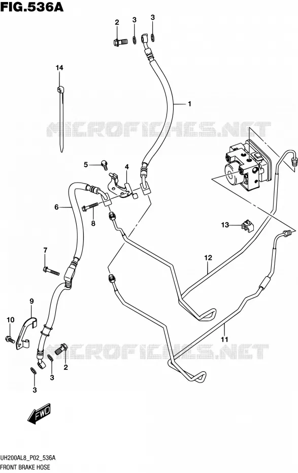 DURITE DE FREIN AVANT Suzuki SCOOTER 200 BURGMAN 2018  UH200AL8 P02