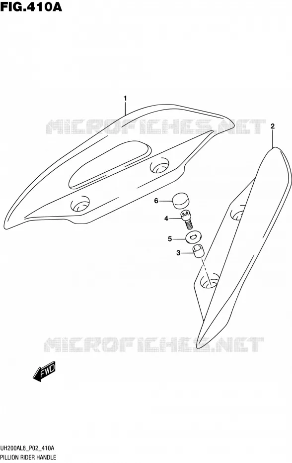 SUPPORT DOSSERET Suzuki SCOOTER 200 BURGMAN 2018  UH200AL8 P02