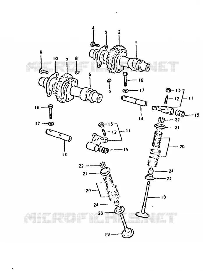 ARBRE A CAMES - SOUPAPES Suzuki MOTO 400 GSX 1981  GSX400EX(T/X)
