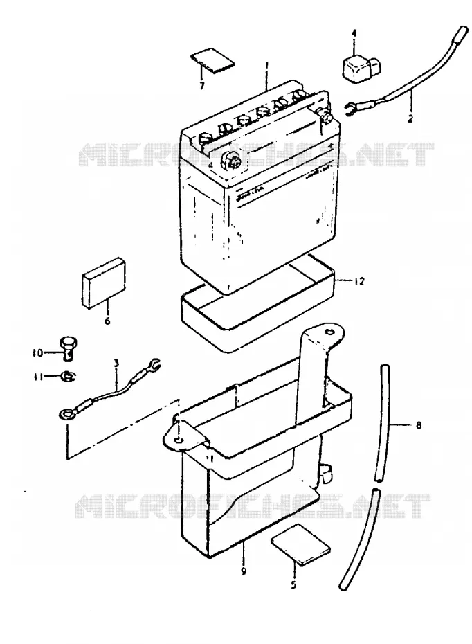 BATTERIE Suzuki MOTO 250 GT 1999  GT250EX(N/X)